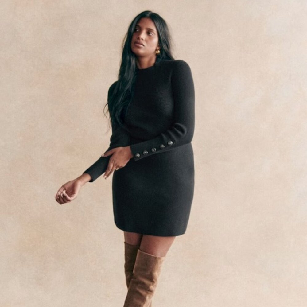 Sézane Holy Rib Knit Sweater Dress with Tags